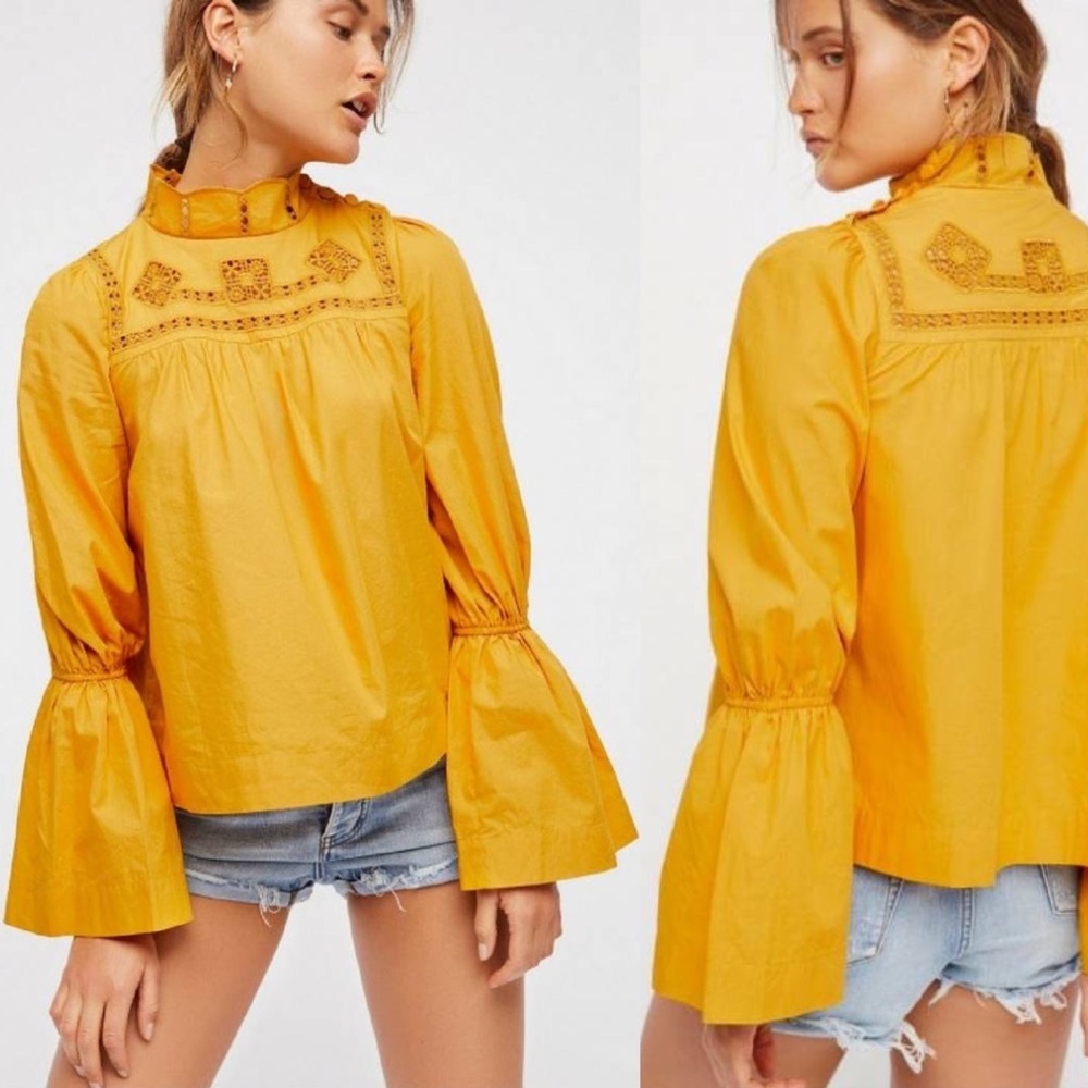 Free People Another Eternity Top Marigold Yellow Small - Picture 7 of 7